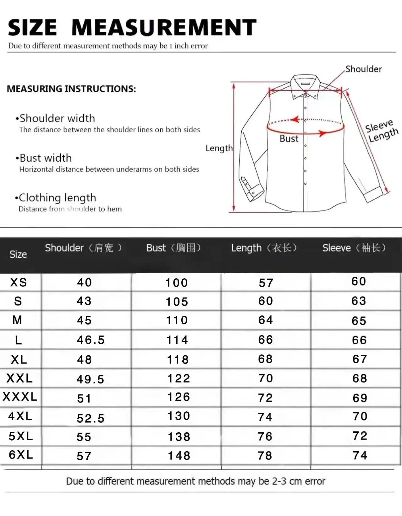Shirts men's casual wear a range of red white black new designer casual wear soft comfortable fashion autumn and winter XS-6XL