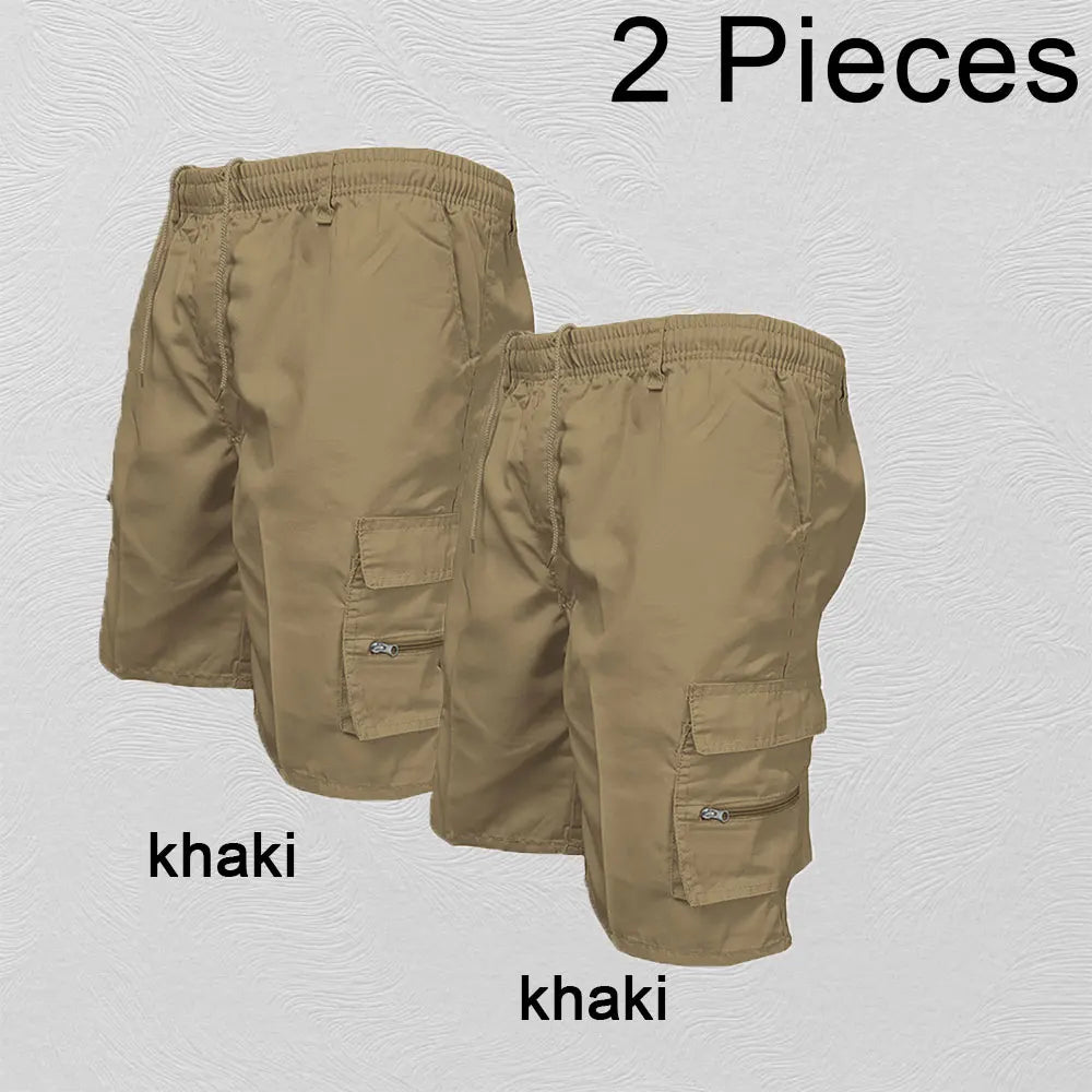Fashion Men's Cargo Shorts Mens Tactical Pants Casual Big Pocket Sports Slacks Cargo Panels Trousers Plus Size for Male