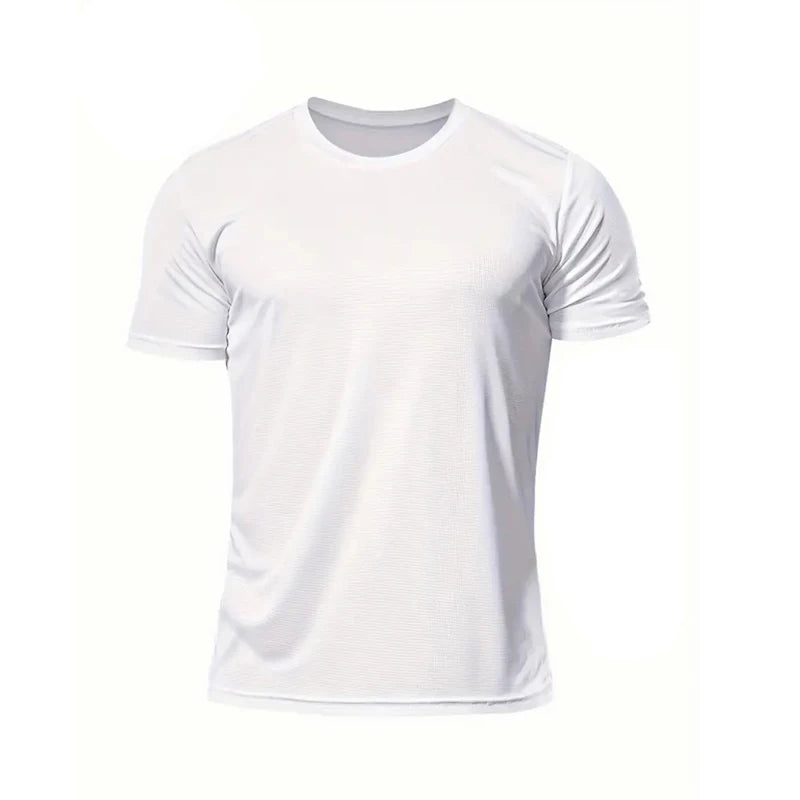 Sport T Shirt Men Short Sleeve Fitness Tops Quick Dry Summer Training Workout Tights Jersey Gym Running T-Shirt Rashguard Men