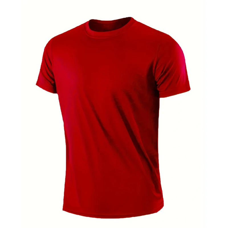 Sport T Shirt Men Short Sleeve Fitness Tops Quick Dry Summer Training Workout Tights Jersey Gym Running T-Shirt Rashguard Men
