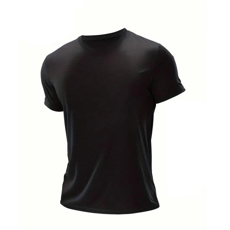 Sport T Shirt Men Short Sleeve Fitness Tops Quick Dry Summer Training Workout Tights Jersey Gym Running T-Shirt Rashguard Men