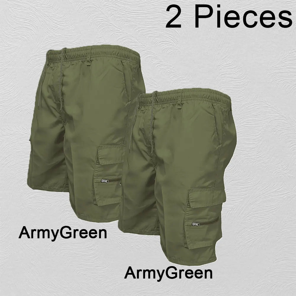 Fashion Men's Cargo Shorts Mens Tactical Pants Casual Big Pocket Sports Slacks Cargo Panels Trousers Plus Size for Male