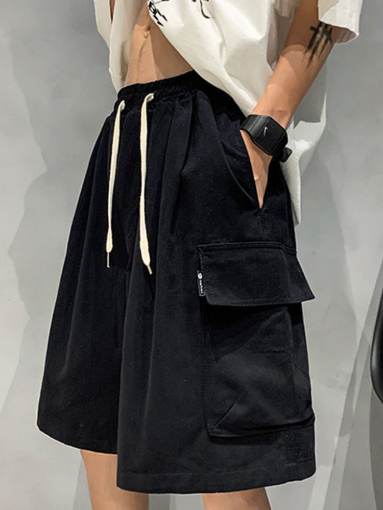 Mens Cargo Shorts Summer Army Green Cotton Shorts Men Loose Multi-Pocket Shorts Casual Trousers Men Clothing Y2k