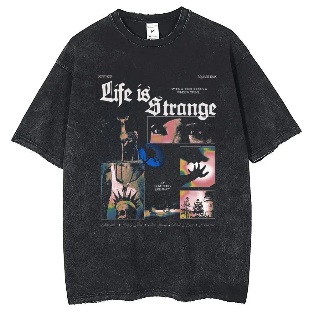 Life Is Strange Cotton T-shirt Short Sleeve Custom Man T-shirts Mens Tshirt Hip Hop Streetwear New Arrival Male Clothes