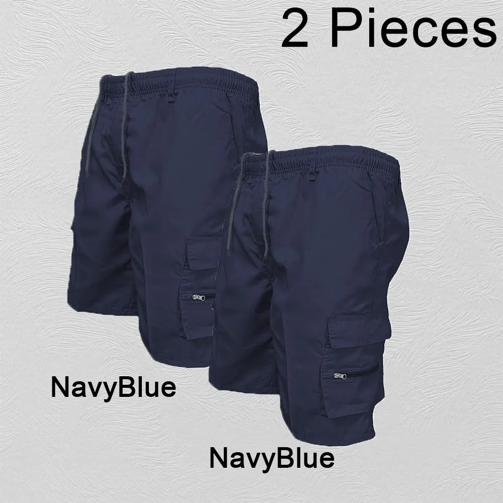 Fashion Men's Cargo Shorts Mens Tactical Pants Casual Big Pocket Sports Slacks Cargo Panels Trousers Plus Size for Male