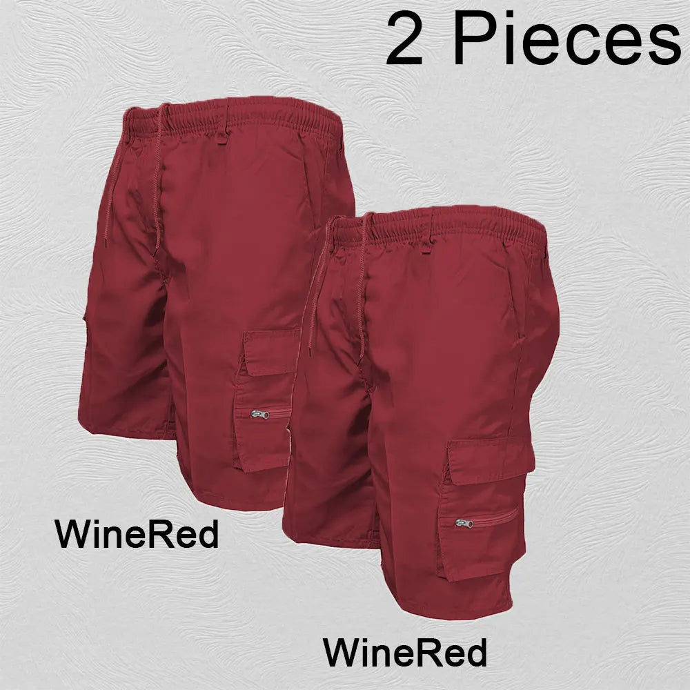 Fashion Men's Cargo Shorts Mens Tactical Pants Casual Big Pocket Sports Slacks Cargo Panels Trousers Plus Size for Male