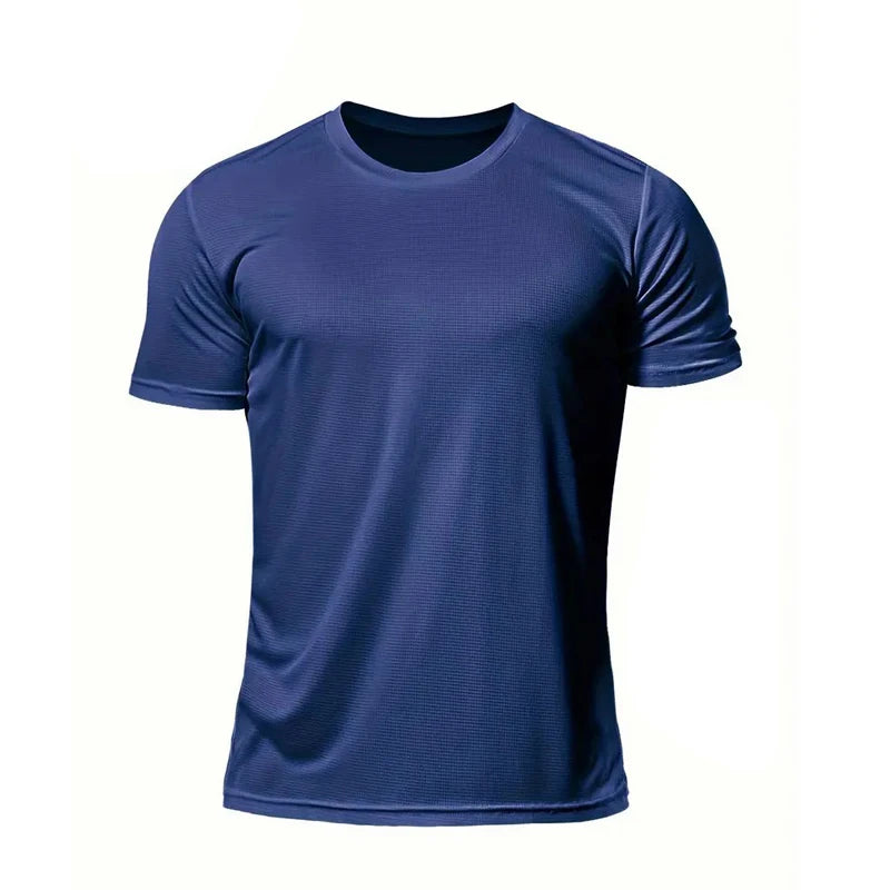 Sport T Shirt Men Short Sleeve Fitness Tops Quick Dry Summer Training Workout Tights Jersey Gym Running T-Shirt Rashguard Men