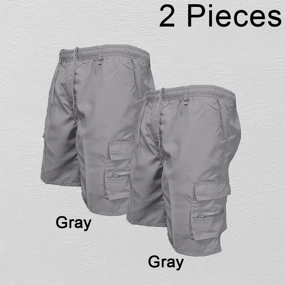Fashion Men's Cargo Shorts Mens Tactical Pants Casual Big Pocket Sports Slacks Cargo Panels Trousers Plus Size for Male