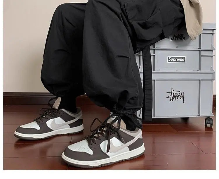 Mens Loose Fit Cargo Pants Hip Hop Streetwear Casual Sports Pants For All Seasons