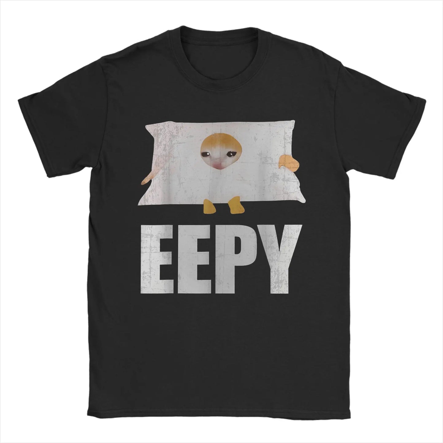 2025 T-Shirt Eepy Cat Sleepy Cat Meme Awesome Tee Shirt Short Sleeve T Shirts Round Neck Clothing Gift Idea Men and Women