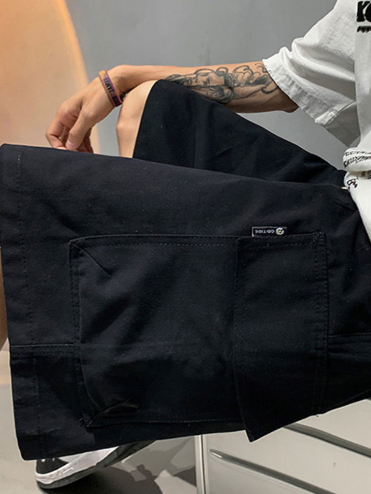 Mens Cargo Shorts Summer Army Green Cotton Shorts Men Loose Multi-Pocket Shorts Casual Trousers Men Clothing Y2k